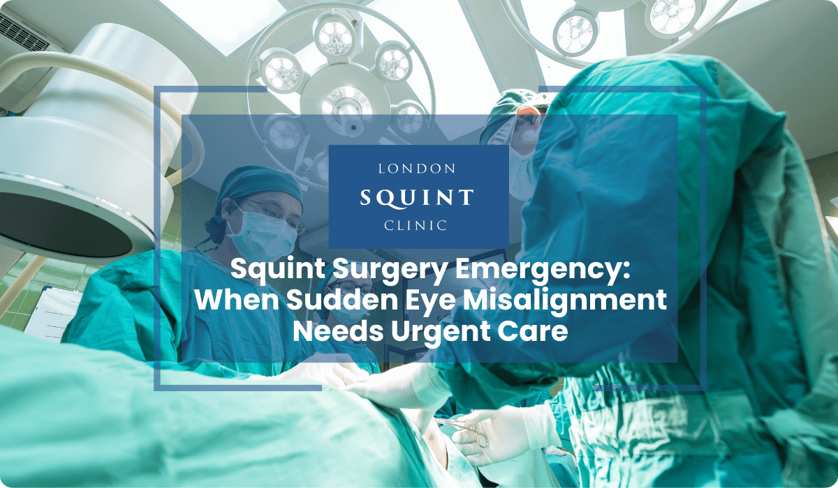 squint surgery emergency sudden eye misalignment