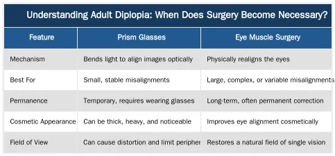 Understanding Adult Diplopia: When Does Surgery Become Necessary? — What Causes Adult Diplopia That Needs Surgery?