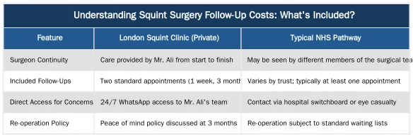 Understanding Squint Surgery Follow-Up Costs: What's Included? — Are Follow-Up Appointments Covered in the Initial Surgery Cost?