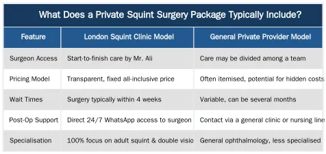 What Does a Private Squint Surgery Package Typically Include? — What Is Included in a Private Squint Surgery Package?