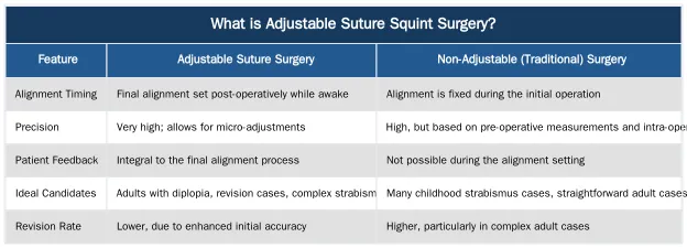 What is Adjustable Suture Squint Surgery? — Surgical Techniques for Diplopia: How Adjustable Sutures Improve Precision
