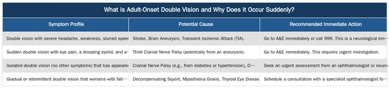 What is Adult-Onset Double Vision and Why Does it Occur Suddenly? — Is Adult-Onset Double Vision a Medical Emergency?