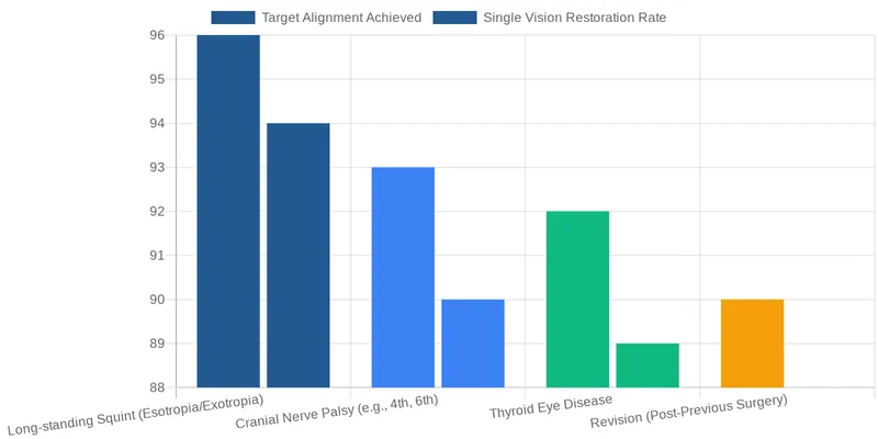 The London Squint Clinic Difference: Expertise for Permanent Diplopia Correction comparison chart