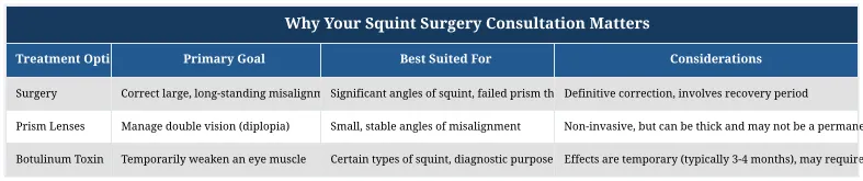 Why Your Squint Surgery Consultation Matters