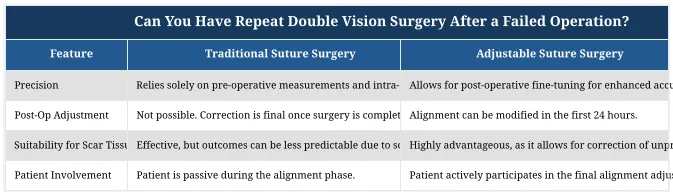 Can You Have Repeat Double Vision Surgery After a Failed Operation?