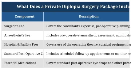 What Does a Private Diplopia Surgery Package Include?