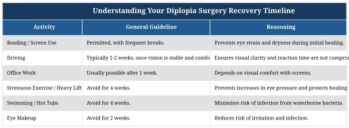 Understanding Your Diplopia Surgery Recovery Timeline