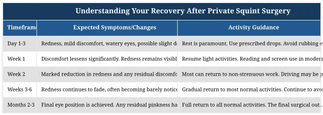 Understanding Your Recovery After Private Squint Surgery