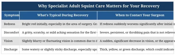 Why Specialist Adult Squint Care Matters for Your Recovery